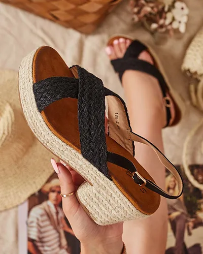 Royalfashion Sandały damskie na słupku Eforitta