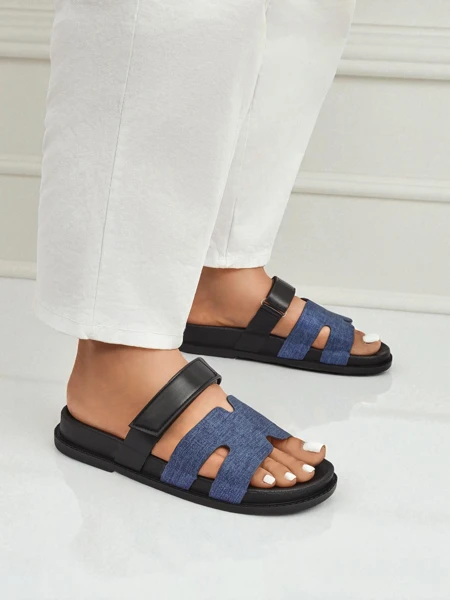 Royalfashion Klapki damskie z eko skóry FlexiComfi