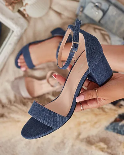 Royalfashion Sandały damskie na słupku Solefos