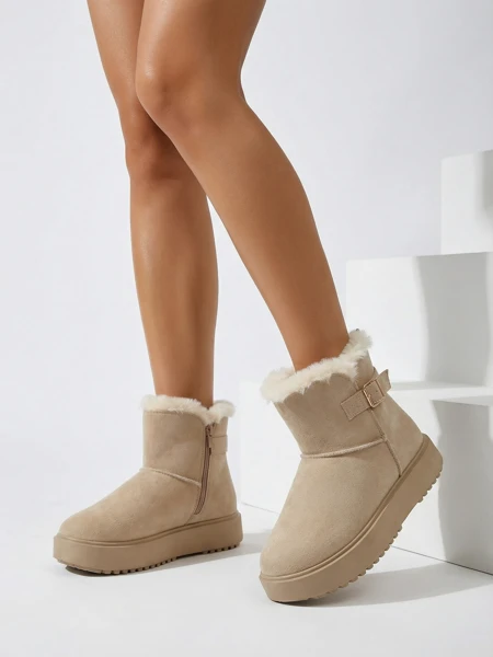 Krótkie buty a'la śniegowce damskie Winter Crest