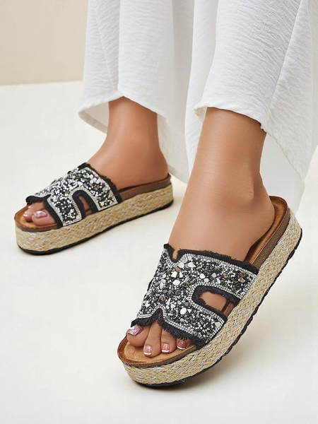 Royalfashion Klapki damskie z ozdobami Candy Candy