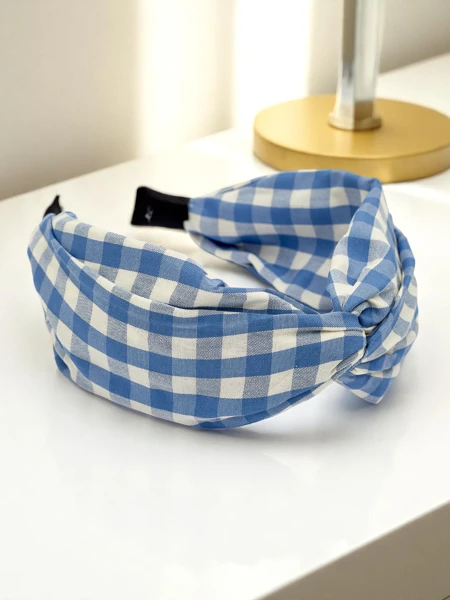 Royalfashion Opaska do włosów w kratkę Claras