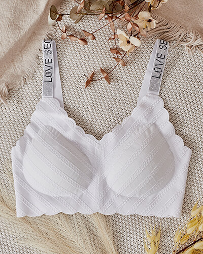 Royalfashion Damski biustonosz prążkowany