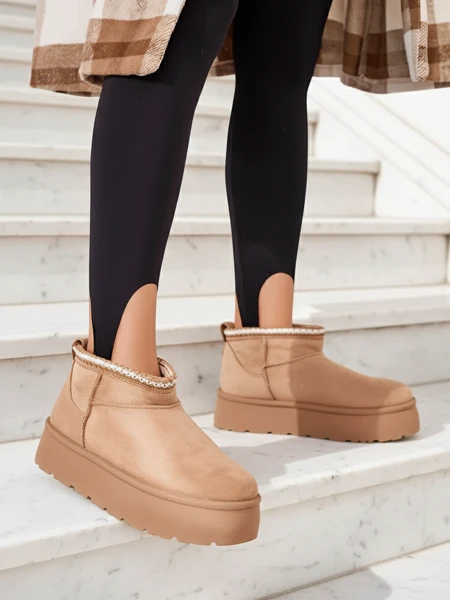 Royalfashion Krótkie buty a'la śniegowce damskie Xoalla