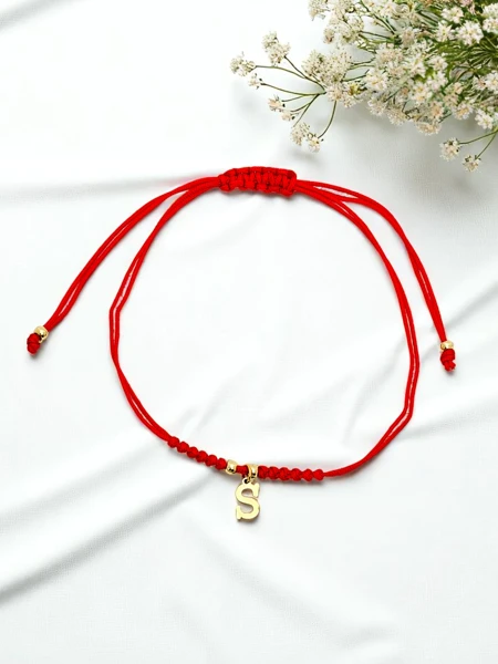 Bransoletka damska z literką "S"