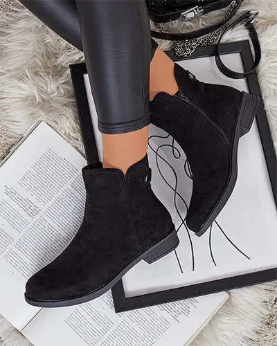 Royalfashion Botki damskie eko zamszowe Dovilla