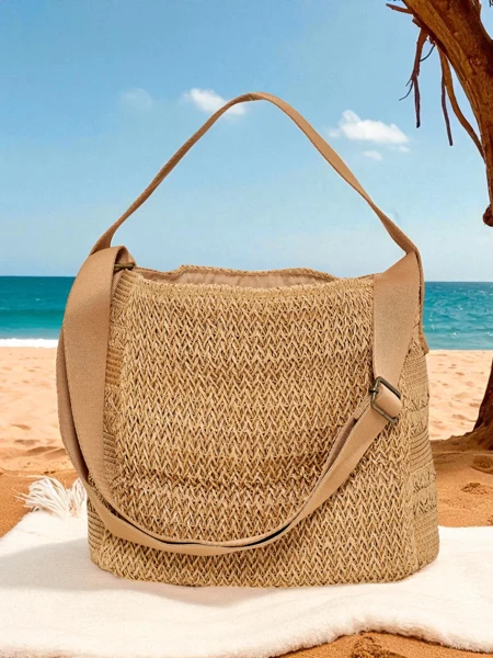 Royalfashion Duża słomiana torebka damska Nysa Ariadne