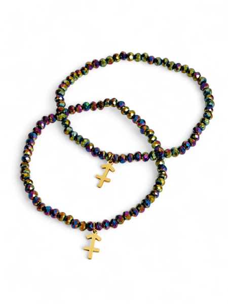 Royalfashion Dwie Bransoletki damskie z zawieszką kotwicy