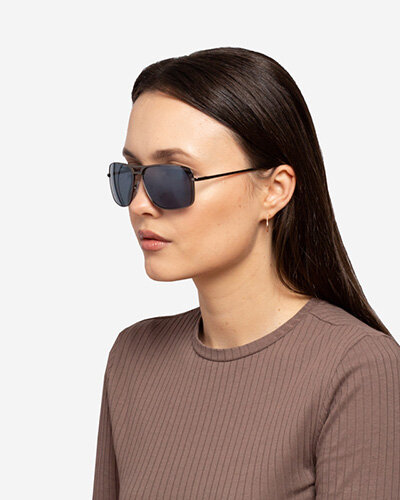 Royalfashion Okulary przeciwsłoneczne w grafitowejj oprawce