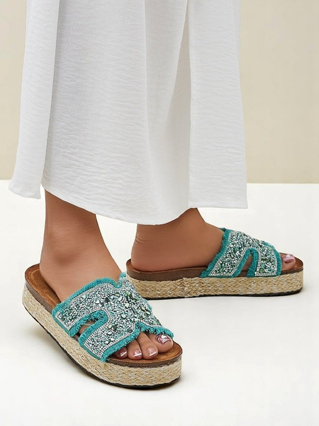 Royalfashion Klapki damskie z ozdobami Candy Candy