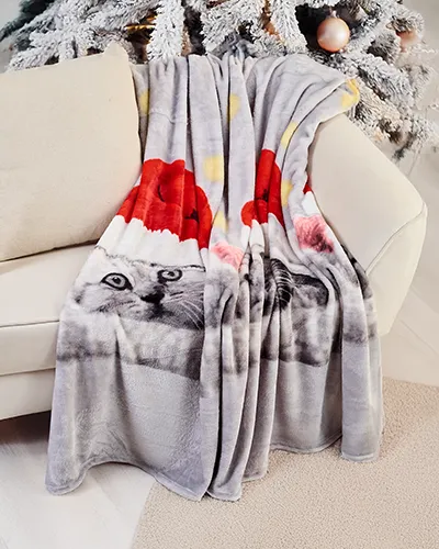 Royalfashion Świąteczny koc narzutka 200x220