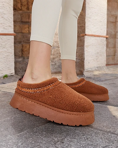 Royalfashion Krótkie buty a'la śniegowce damskie Esel