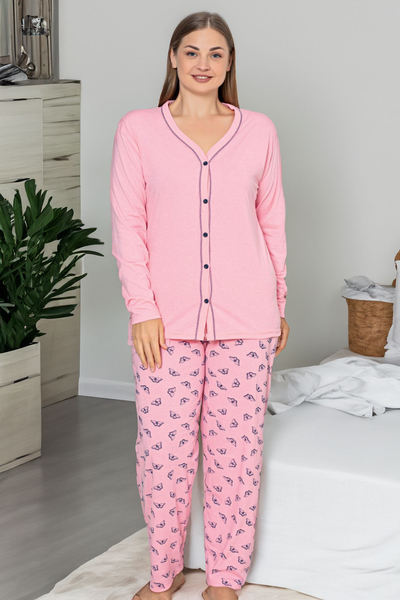 Royalfashion Bawełniana damska 2-częściowa piżama PLUS SIZE