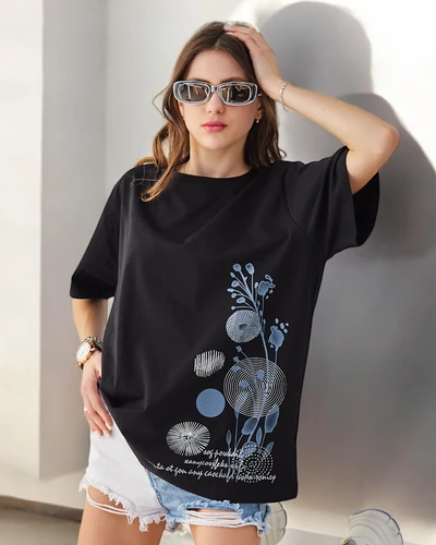 Royalfashion Bawełniany damski t-shirt z printem