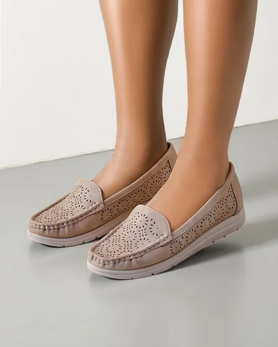 Royalfashion Ażurowe damskie mokasyny Besset
