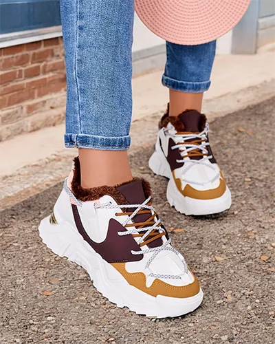 Royalfashion Ocieplane sneakersy damskie Cyrenna