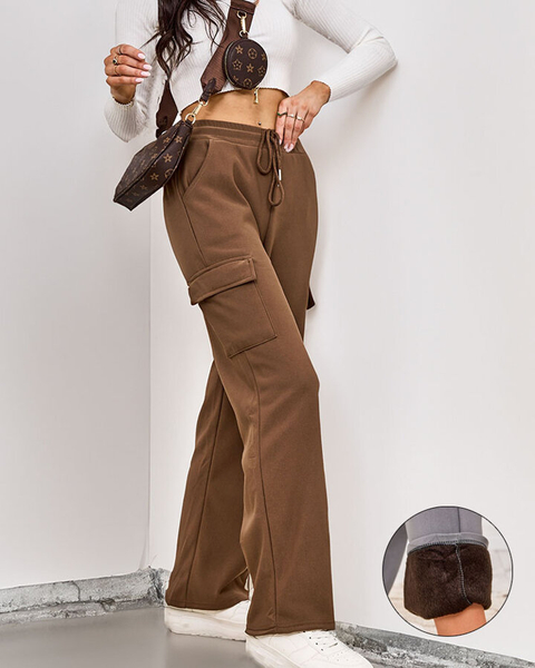 Royalfashion Ocieplane damskie spodnie typu bojówki