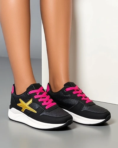 Royalfashion Sneakersy damskie z brokatem Avenues