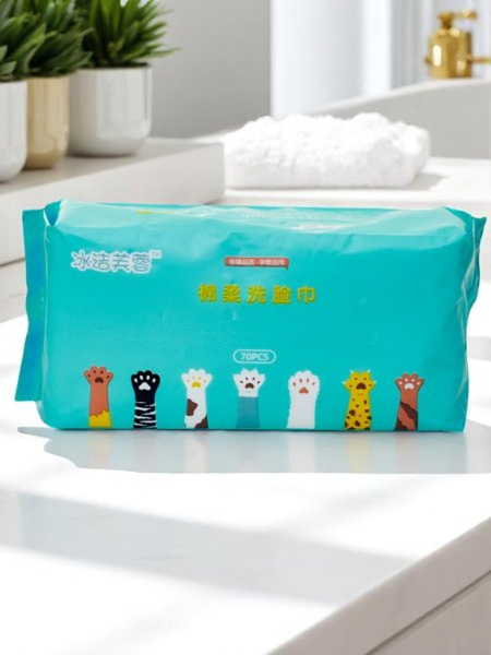 Bawełniane chusteczki nawilżające 70 szt.