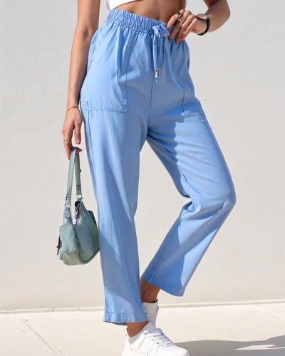 Royalfashion Proste spodnie damskie materiałowe 7/8