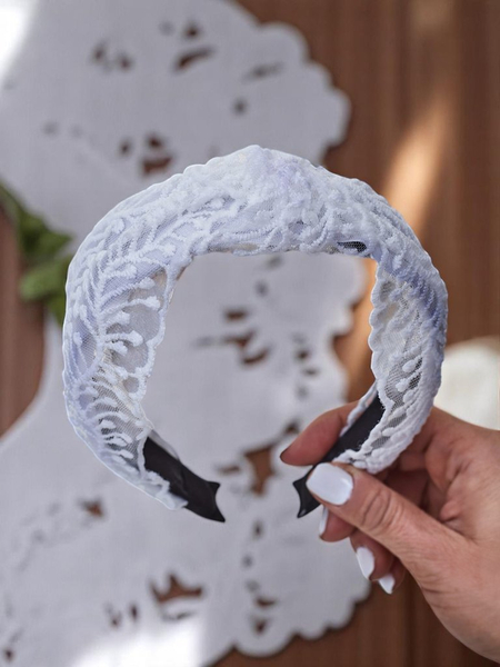 Royalfashion Opaska do włosów koronkowa Koralia