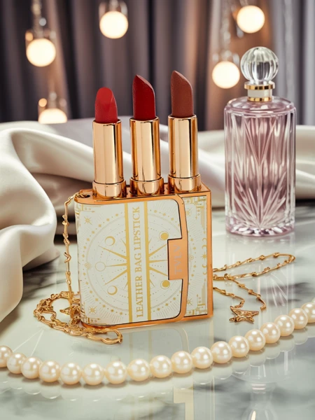 Aphrodite Aurora Luxe — Елегантний Шкіряний Футляр з Тріо Помад 2,5/10ml Amalfi