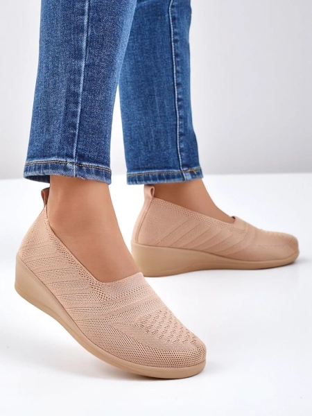 Royalfashion Mokasyny damskie na niskim koturnie Epoles