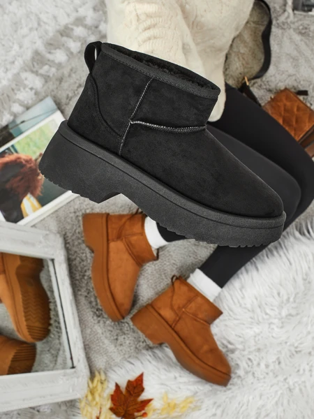 Krótkie buty a'la śniegowce damskie Liorah