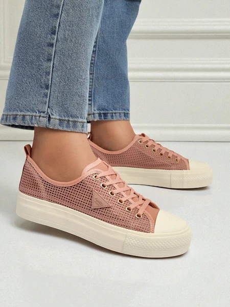 Damskie trampki Afrodyta Rosa – przewiewne różowe buty z tkaniny na lato