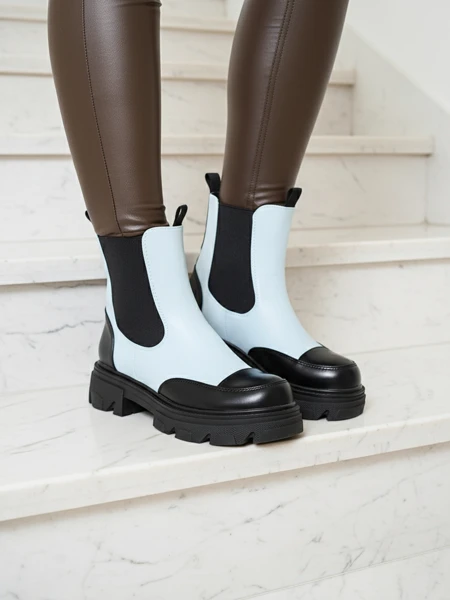 Royalfashion Niebieskie damskie botki Userrus