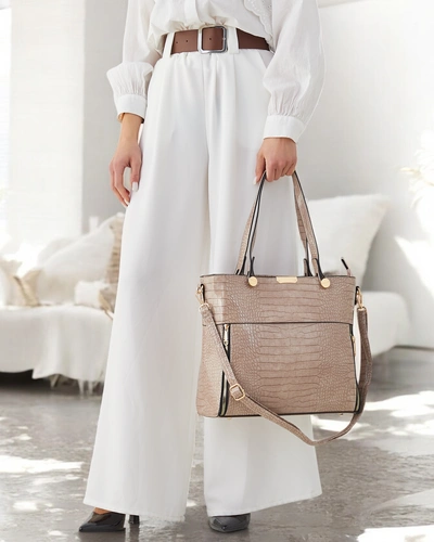 Royalfashion Lakierowana torebka damska z tłoczeniem