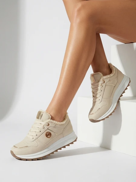 Royalfashion Ocieplane sneakersy damskie z futerkiem Boris