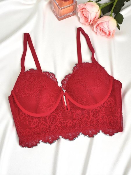 Royalfashion Damski usztywniany biustonosz z koronką gorsetowy Grace Corset