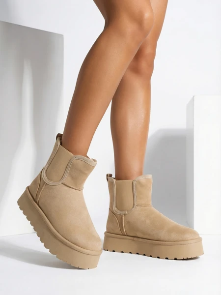 Royalfashion Krótkie buty a'la śniegowce damskie Vierris