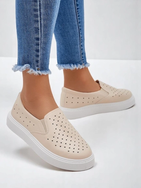 Royalfashion Ażurowe damskie sportowe półbuty sznurowane Vaned