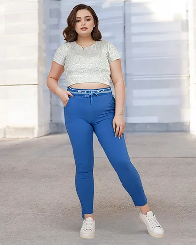 Royalfashion Damskie spodnie materiałowe PLUS SIZE