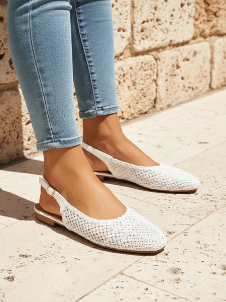 Royalfashion Damskie sandały z odkrytą piętą Breeze Woven