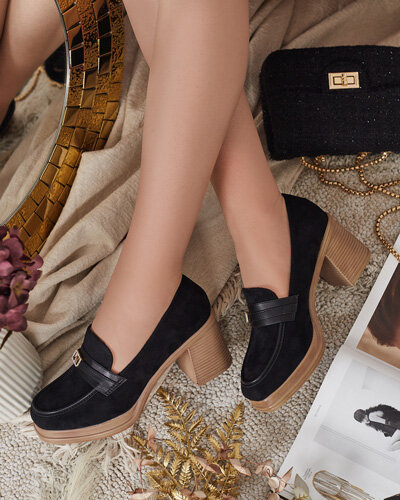 Royalfashion Mokasyny damskie na słupku Lemaneg