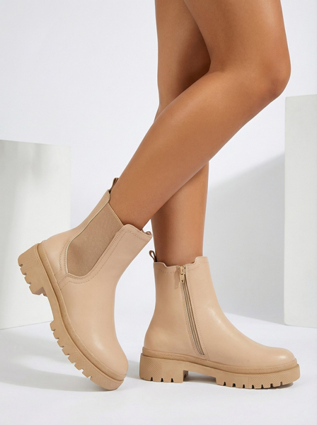 Royalfashion Botki damskie eko skórzane Dovivas