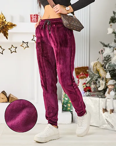 Royalfashion Ocieplane spodnie dresowe damskie