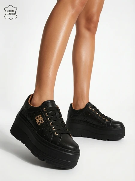 Ажурні спортивні жіночі снікерси зі шкіри натуральної Atelle