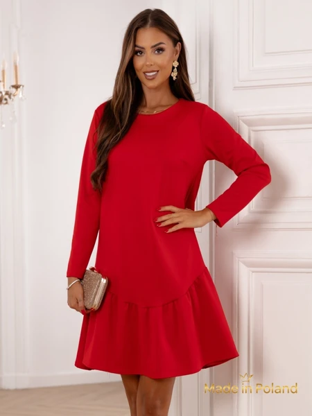 Damska sukienka mini z falbanką