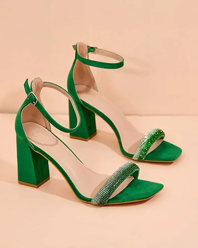 Royalfashion Sandałki damskie na słupku Mines