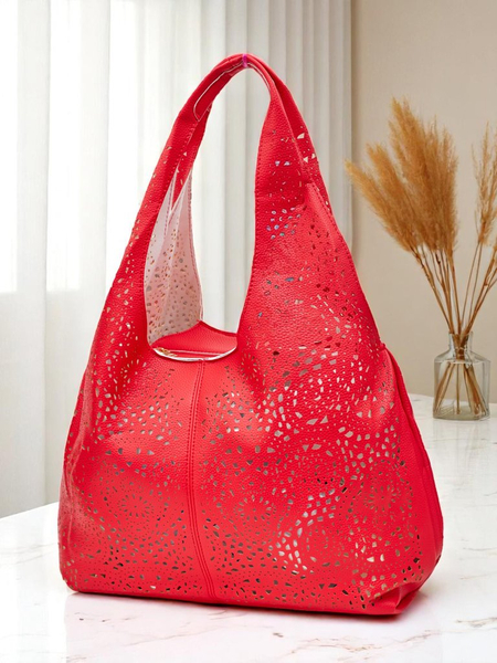 Royalfashion Duża torba shopper damska ażurowa Lira Lace