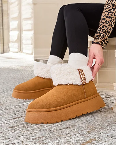 Royalfashion Śniegowce damskie z kożuszkiem Rovvoy