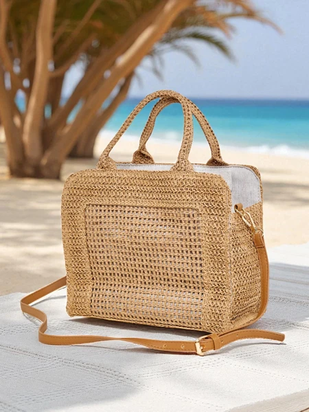 Royalfashion Duża słomiana torebka damska Ariadne Raffia