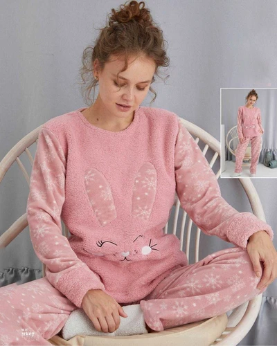 Royalfashion Жіночі піжами з зайчиком, polar-like