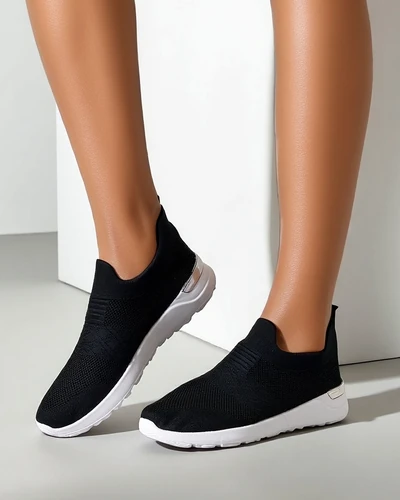 Royalfashion Wsuwane damskie materiałowe buty sportowe Satet