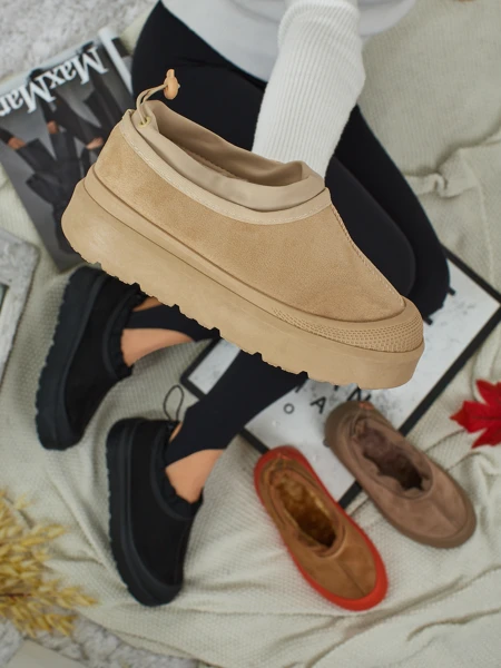 Krótkie buty a'la śniegowce damskie Velisee