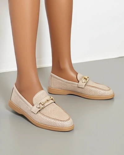 Royalfashion Ażurowe mokasyny damskie Siezines